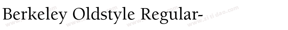 Berkeley Oldstyle Regular字体转换